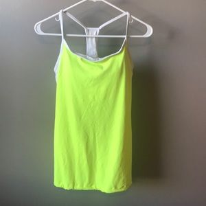 Fabletics Neon Workout Tank Built-in Bra